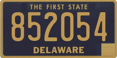 DE license plate 852054