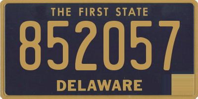DE license plate 852057