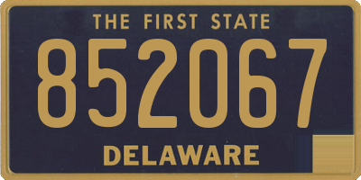 DE license plate 852067