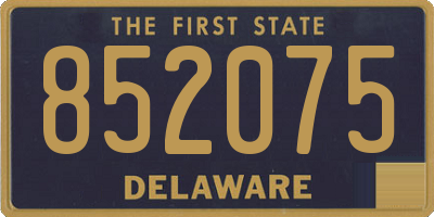 DE license plate 852075