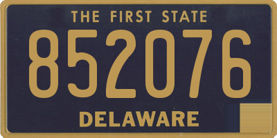 DE license plate 852076