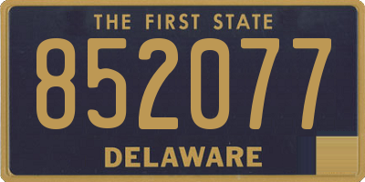 DE license plate 852077