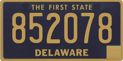 DE license plate 852078