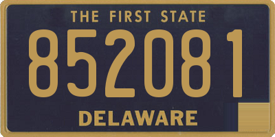 DE license plate 852081