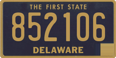 DE license plate 852106