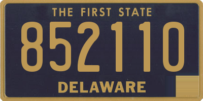 DE license plate 852110