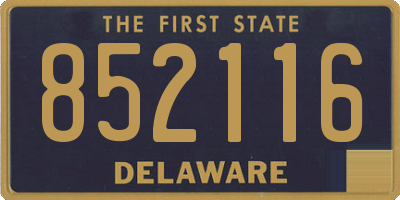 DE license plate 852116