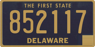 DE license plate 852117