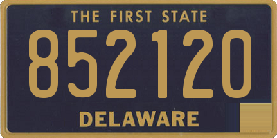 DE license plate 852120