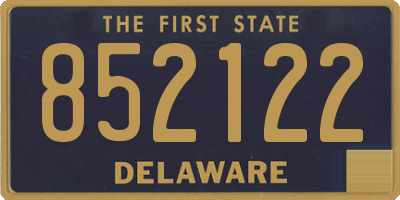 DE license plate 852122