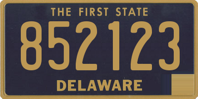 DE license plate 852123