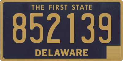 DE license plate 852139