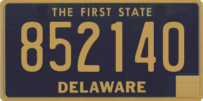 DE license plate 852140