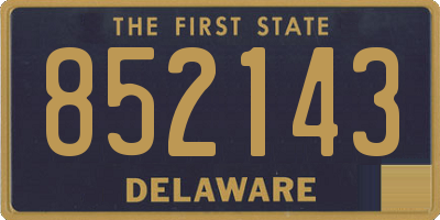 DE license plate 852143