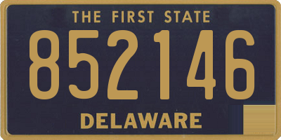DE license plate 852146