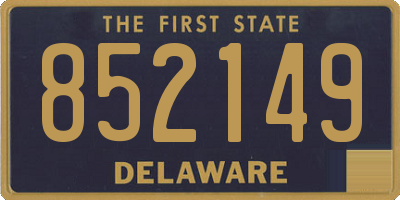 DE license plate 852149