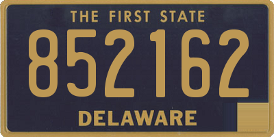 DE license plate 852162