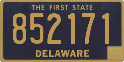 DE license plate 852171