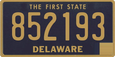DE license plate 852193