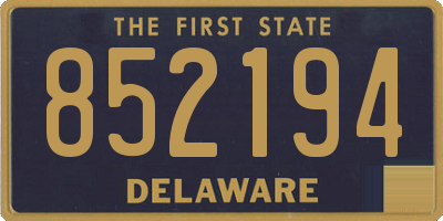 DE license plate 852194