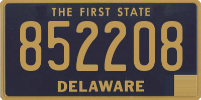 DE license plate 852208