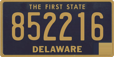 DE license plate 852216