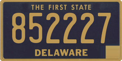 DE license plate 852227