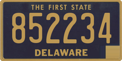DE license plate 852234