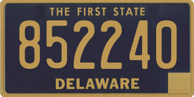DE license plate 852240