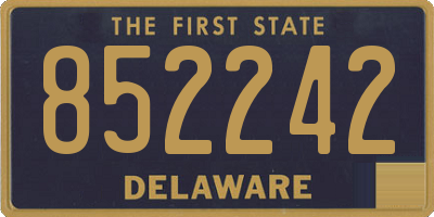 DE license plate 852242