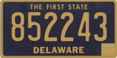 DE license plate 852243