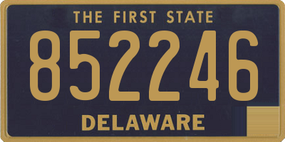 DE license plate 852246