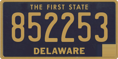 DE license plate 852253
