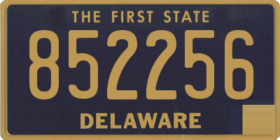 DE license plate 852256