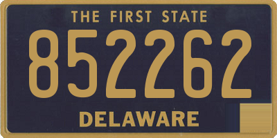 DE license plate 852262