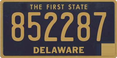 DE license plate 852287