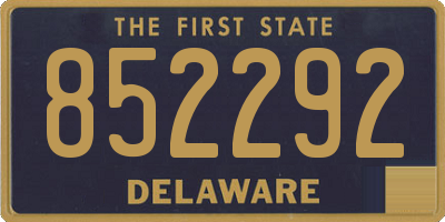 DE license plate 852292