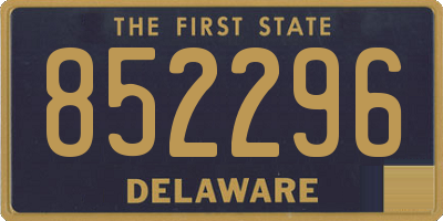 DE license plate 852296