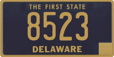 DE license plate 8523