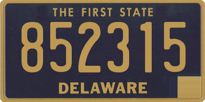 DE license plate 852315