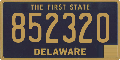 DE license plate 852320
