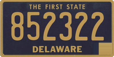 DE license plate 852322