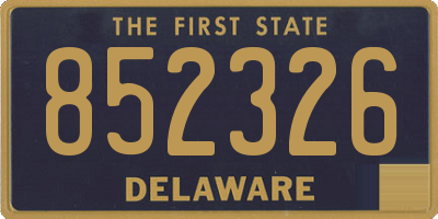 DE license plate 852326