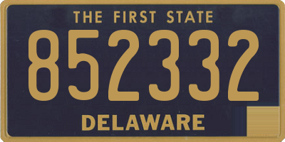 DE license plate 852332