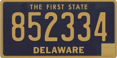 DE license plate 852334