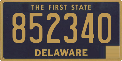 DE license plate 852340