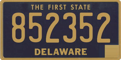 DE license plate 852352