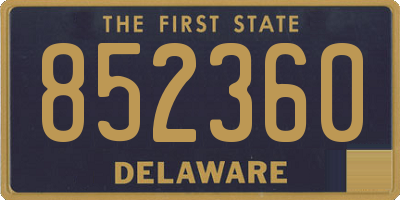 DE license plate 852360