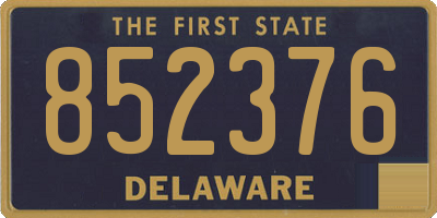 DE license plate 852376