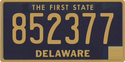 DE license plate 852377